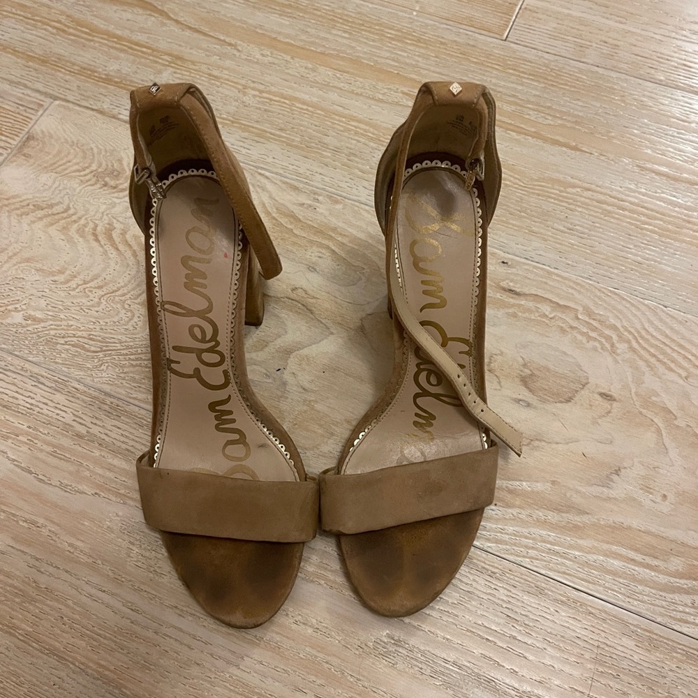 Sam Edelman tan suede heels